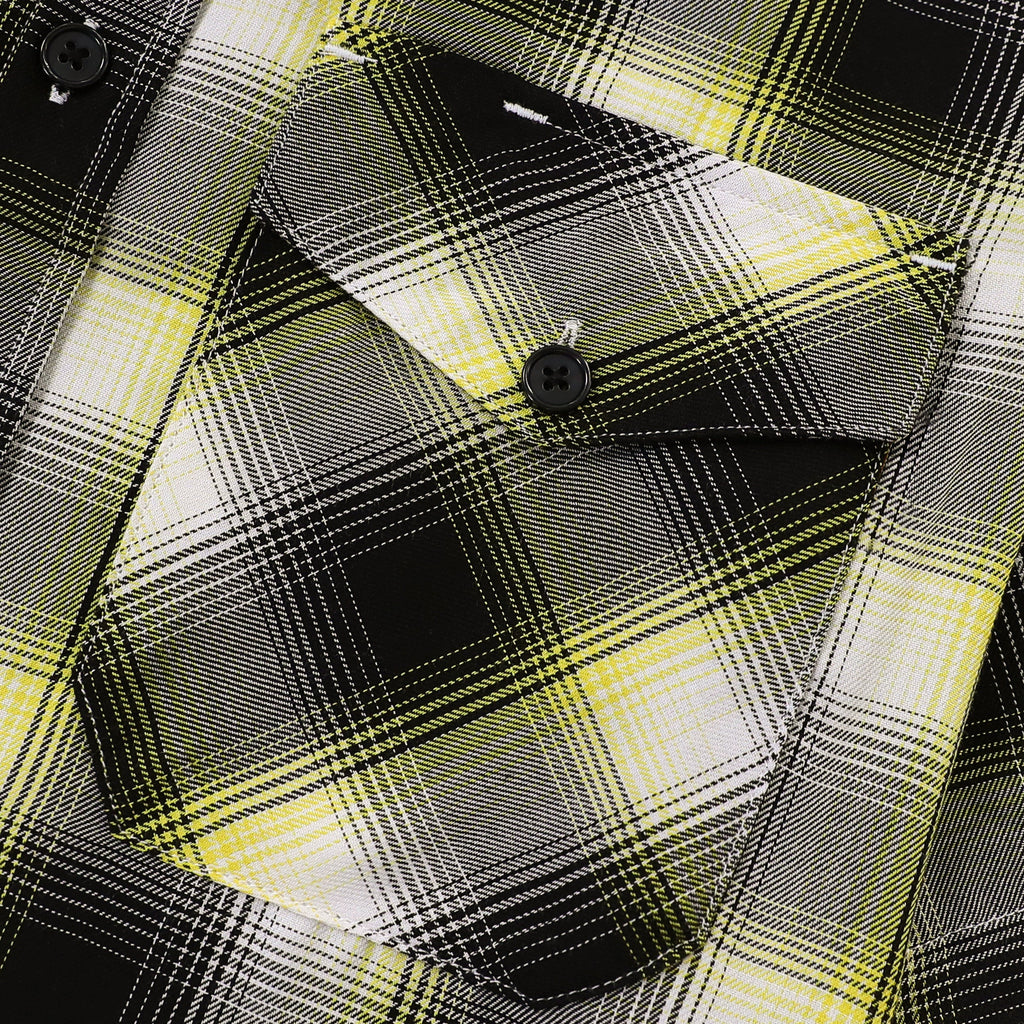 Dubinik® Bamboo Viscose Mens Short Sleeve Button Down Pockets Shirts#39012