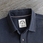 Men's outdoor casual short sleeve Navy Solid shirt #1509
