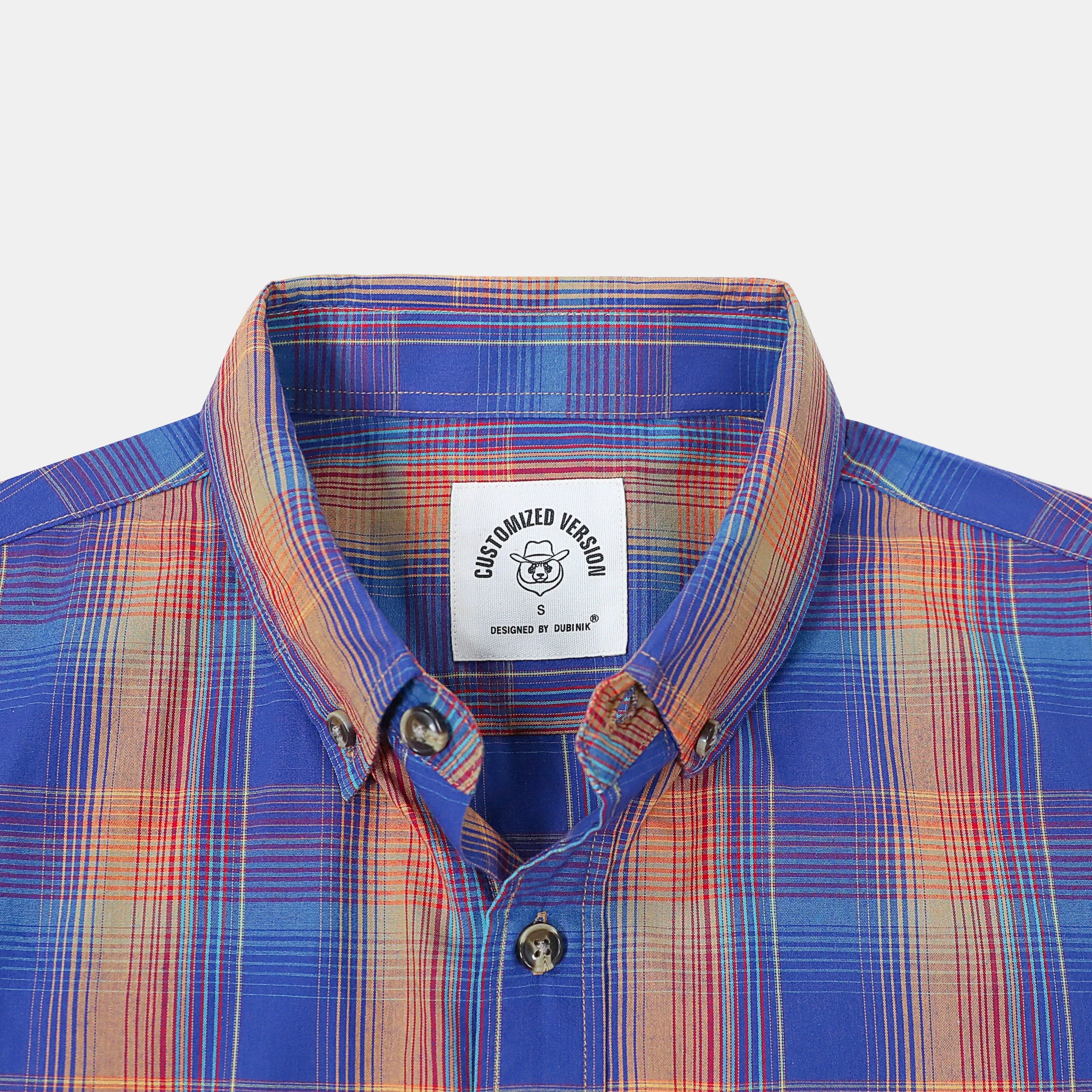 Dubinik® Mens Short Sleeve Button Down Shirts Summer Vintage Short Sleeve Button Down Men Lightweight Men's Casual Shirts#51031