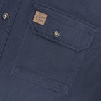 Men's outdoor casual short sleeve Navy Solid shirt #1509