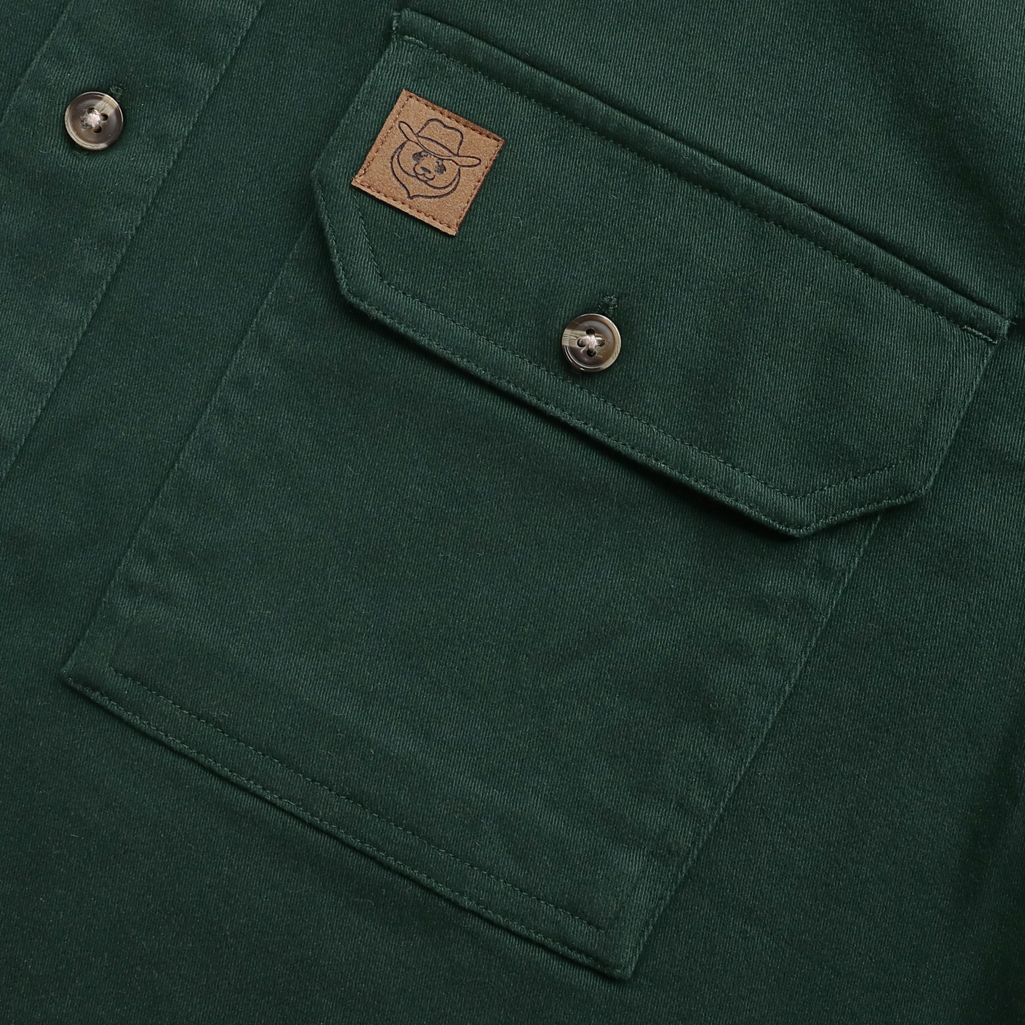 Men's outdoor casual short sleeve Dark green Solid shirt #1511