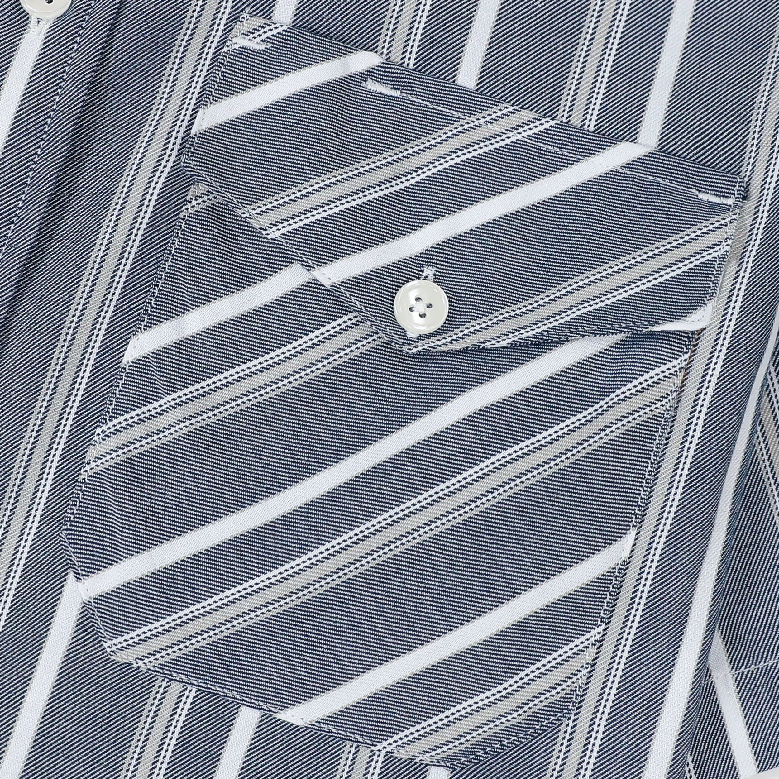 Dubinik® Bamboo Viscose Mens Short Sleeve Button Down Pockets Shirts#39504