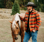 Dubinik® Mens Shacket Flannel Warm Lined Coats Lightweight Jacket Casual Plaid Flannel Shirt For Men Long Sleeve Button Down#0182011