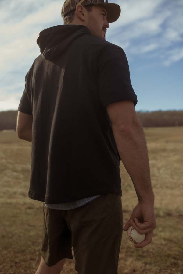 Men's Hoodies short-sleeved hooded sweatshirt #0601